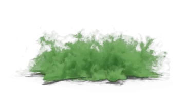 green smoke on a white background
