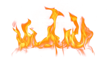 fire flames on a white background