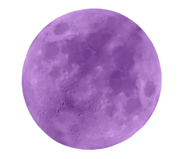 a purple moon on a white background
