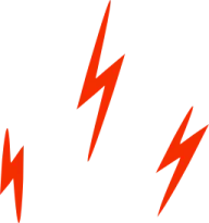 a white background with red lightning bolts