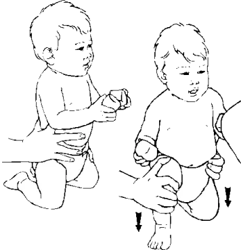 a drawing of two babies sitting on the floor