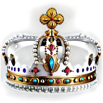 a crown with pearls and jewels on it
