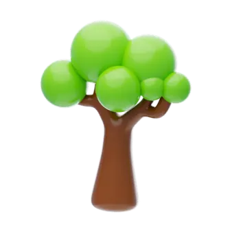 a green tree on a white background