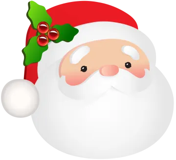a santa claus with a red hat and green bow