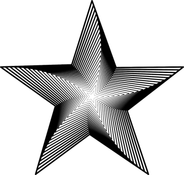 a black and white image of a star