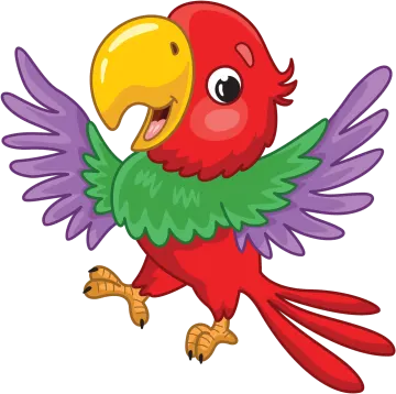 a red parrot with green wings