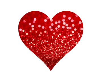 red glitter heart png