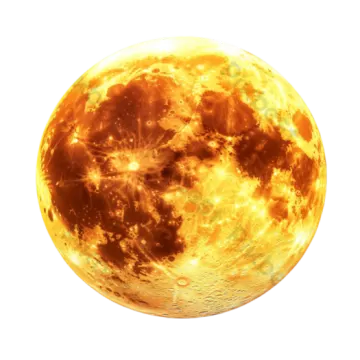 a full moon on a white background