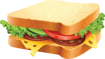 a sandwich with cheese and tomato slices