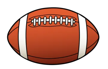 a football ball on a white background