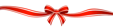 a red ribbon with a bow on it