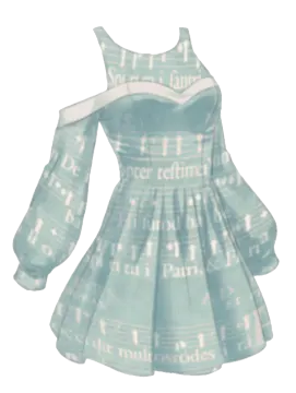 a dress with music notes on it