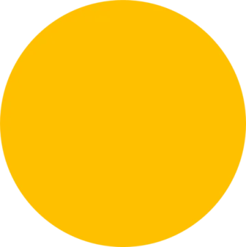 a yellow circle on a white background