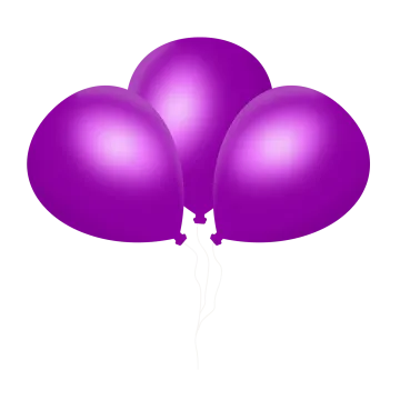 a bunch of purple balloons