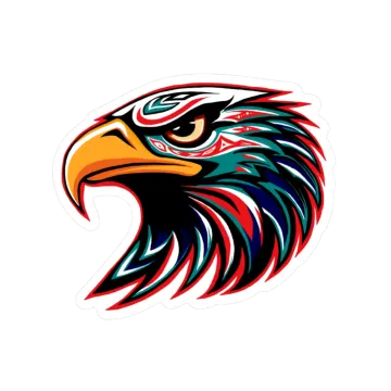 a sticker with an eagle's head