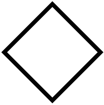 a black and white diamond shape