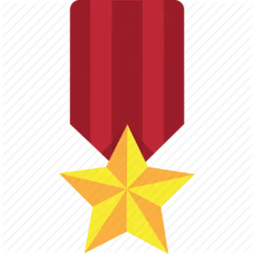 a medal with a star on it