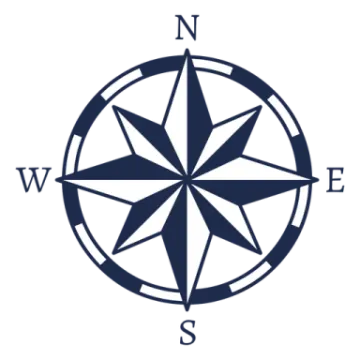 a compass on a white background