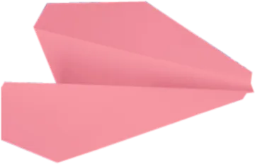 a pink sheet of paper on a white background