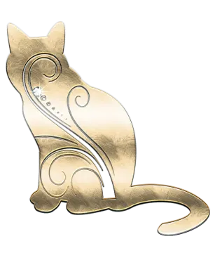 a drawing of a cat on a white background