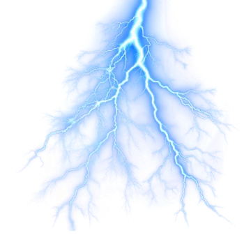 a lightning bolt on a white background