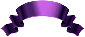 a purple ribbon on a white background