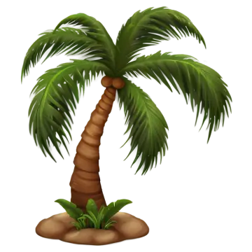 a palm tree on an island