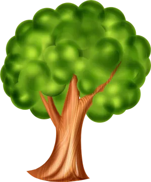 a green tree on a white background