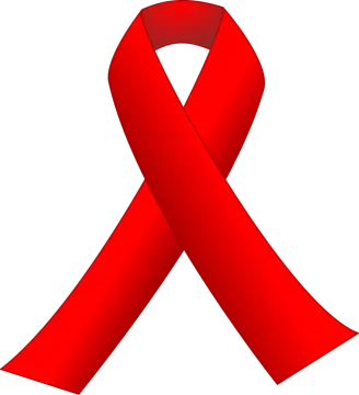 a red ribbon on a white background