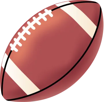 a football ball on a white background