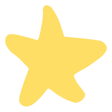 a yellow star on a white background