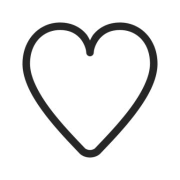 a black and white heart icon