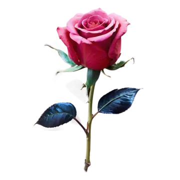 a single pink rose on a white background