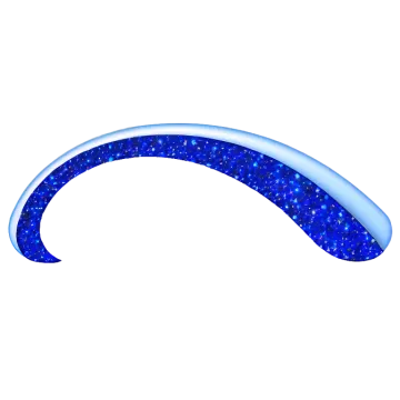 an image of a blue and white curved tail