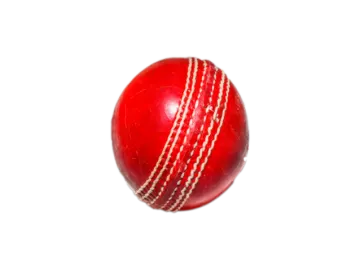 a cricket ball on a white background