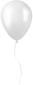 a white balloon flying in the air