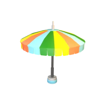 a colorful umbrella on a white background