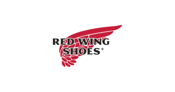 the logo for red wing shoes