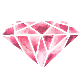 a pink diamond on a white background