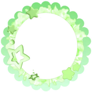 a circular frame with hearts and stars