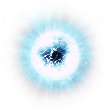 a white background with a blue explosion