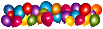a bunch of balloons on a white background