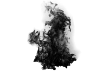 black smoke on a white background