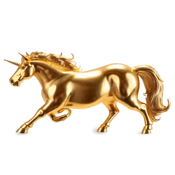 an image of a gold unicorn toy