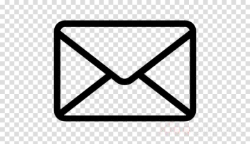 a black and white email envelope icon