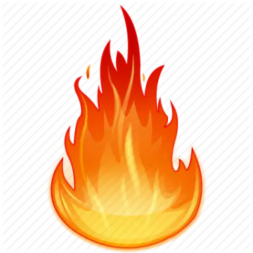a burning fire icon