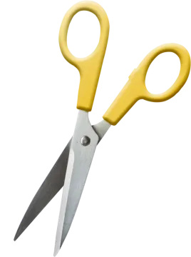 a pair of scissors on a white background