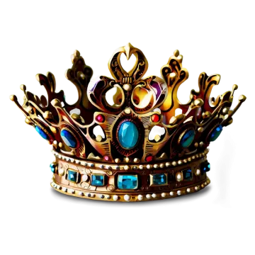 a gold crown with colorful jewels on it