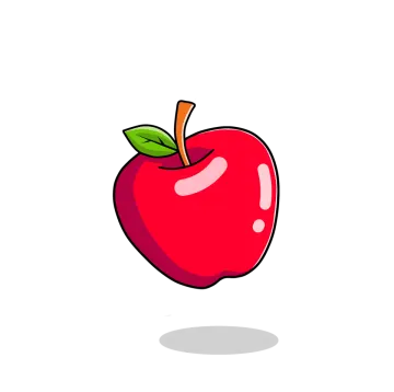 an apple on a white background
