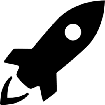 a black and white image of a rocket